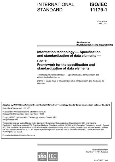 Standards PDF Cover Page